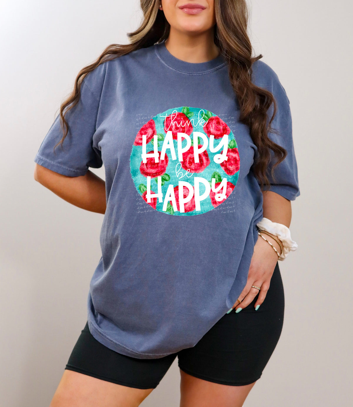 Happy happy floral circle 28504 DTF TRANSFER