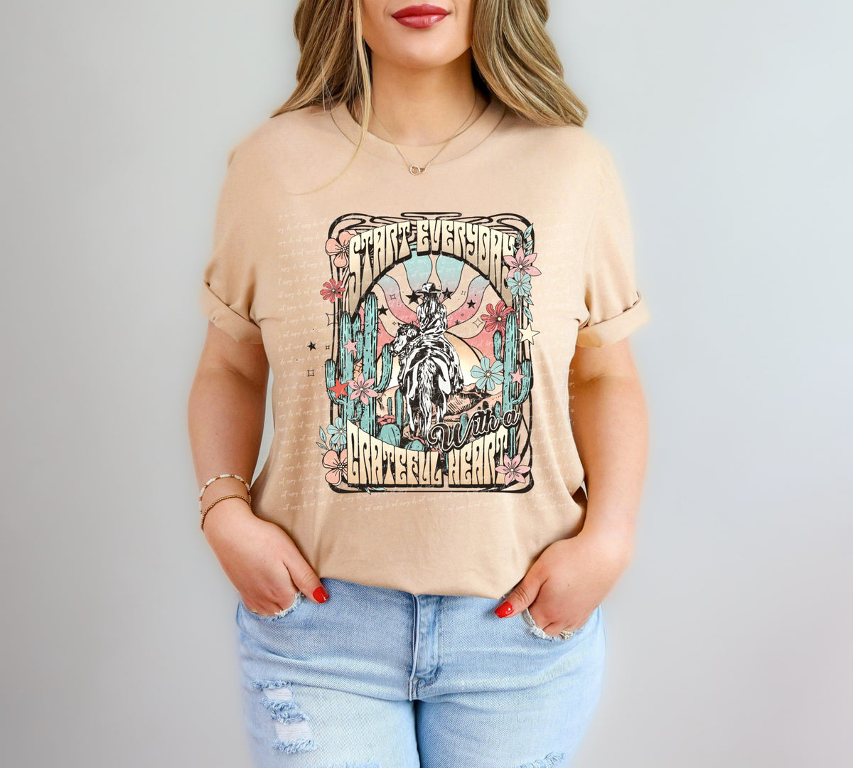 Start everyday with a grateful heart 28500 DTF TRANSFER