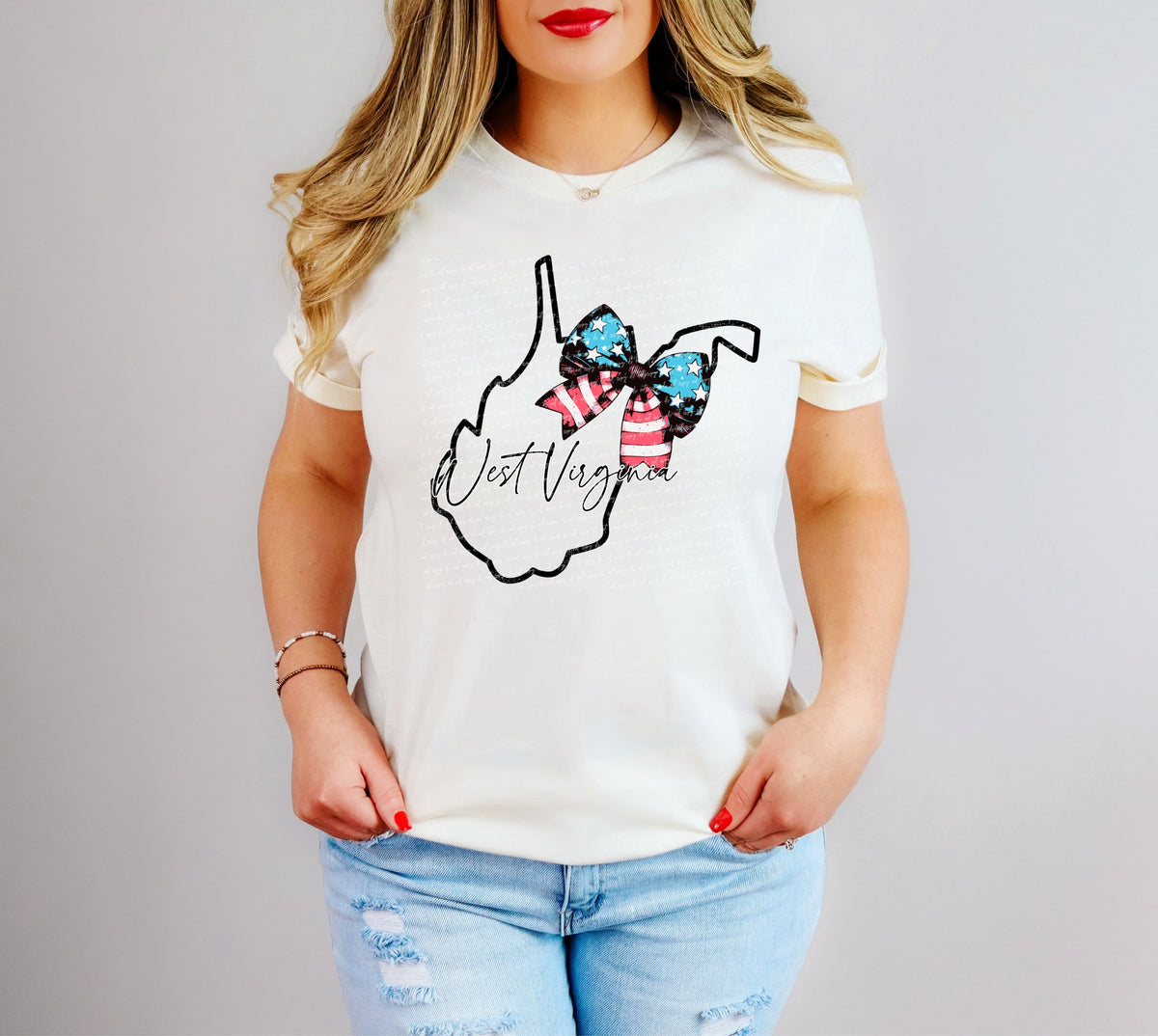 West virginia patriotic bow 34062 DTF transfer