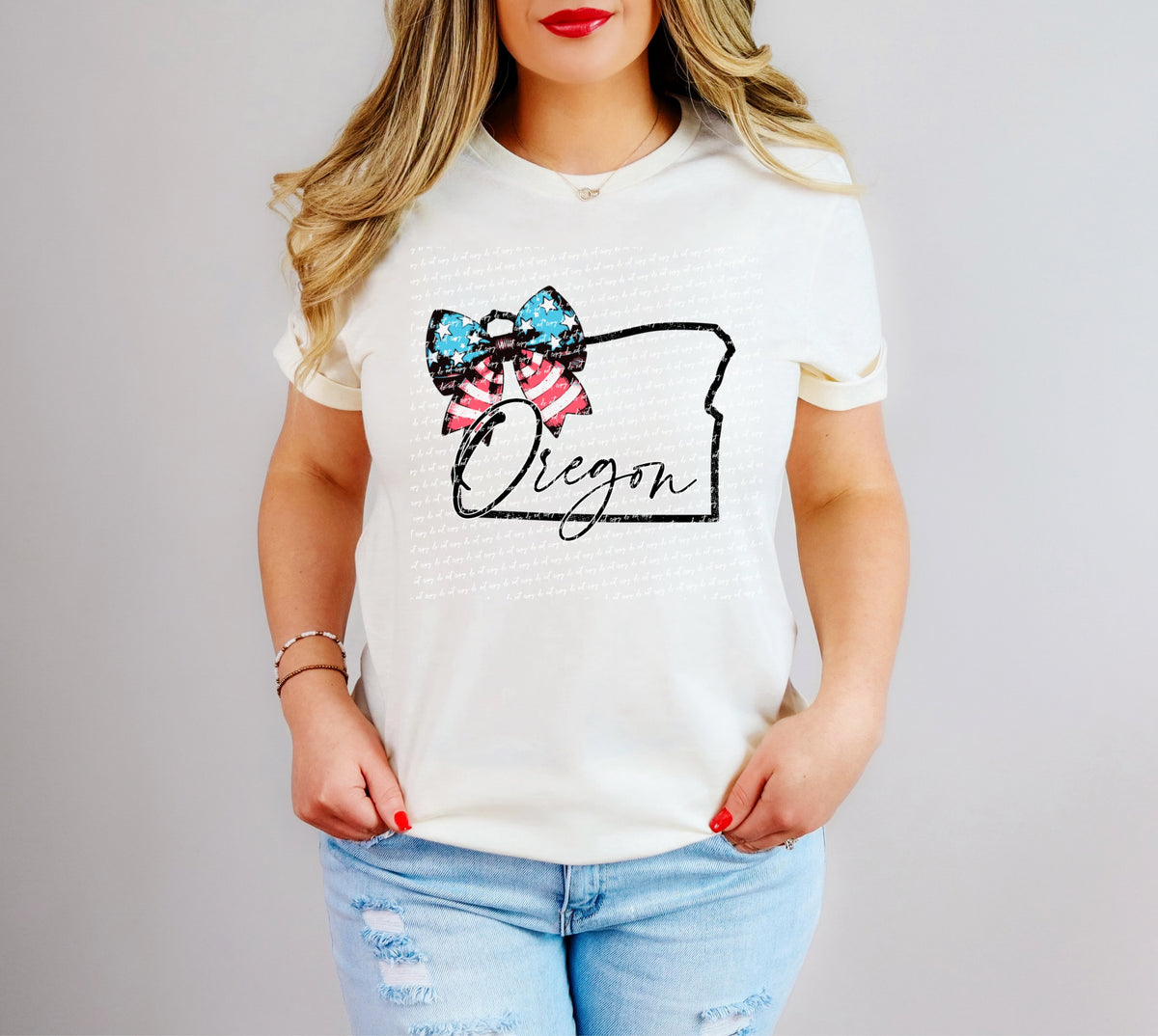 Oregon patriotic bow 34059 DTF transfer