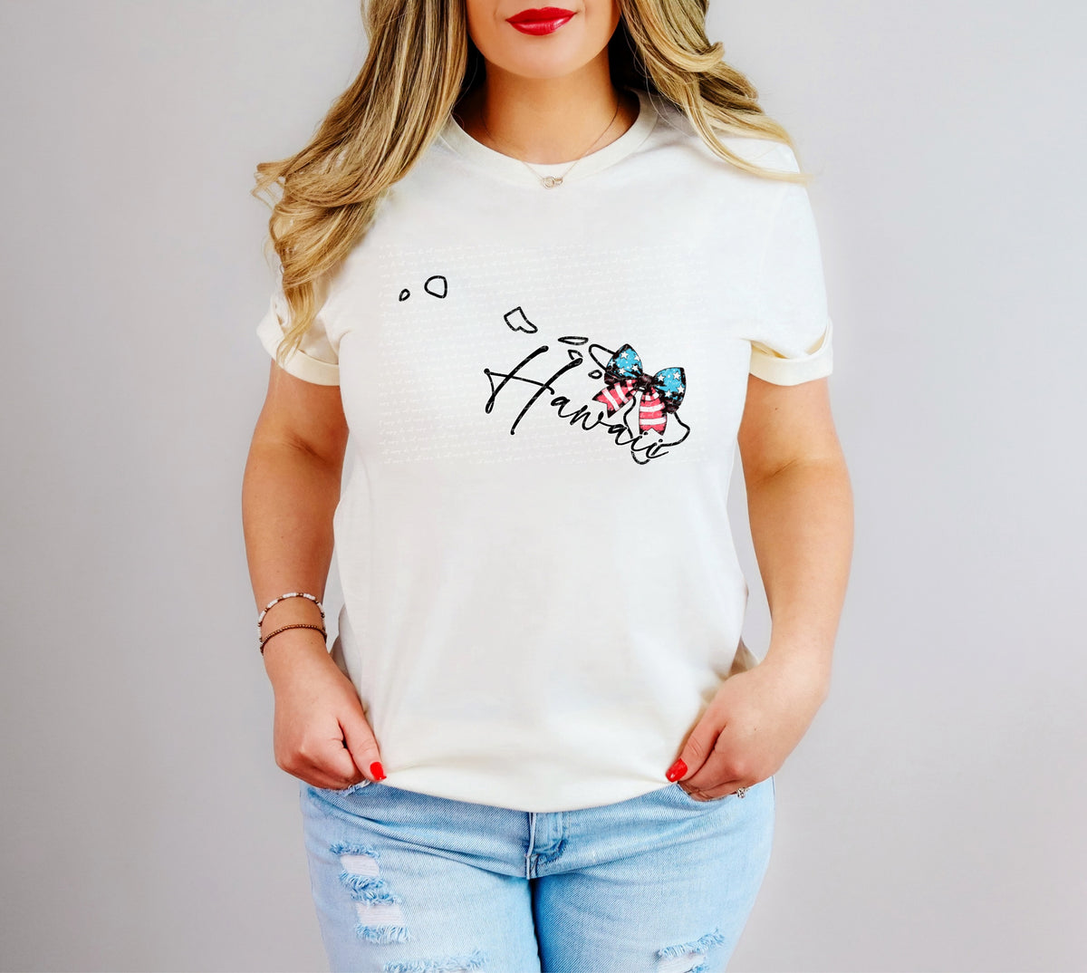 Hawaii patriotic bow 34058 DTF transfer