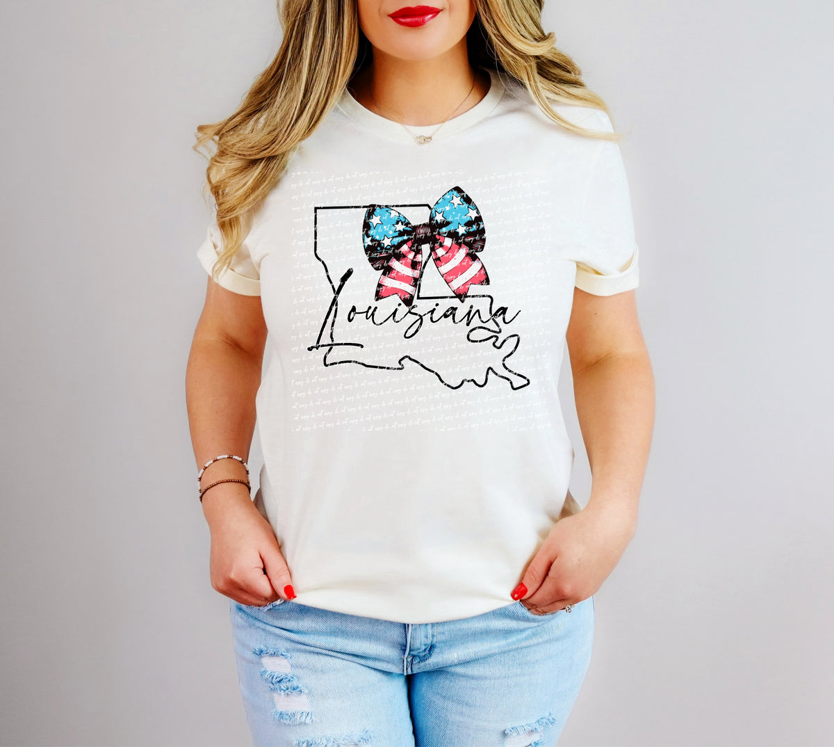 Loisiana patriotic bow 34052 DTF transfer