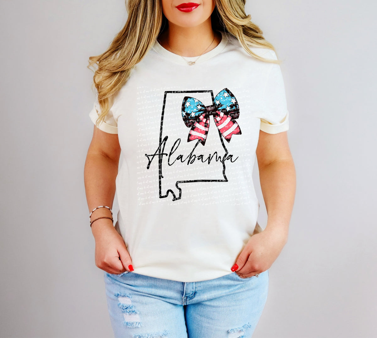 Alabama patriotic bow 34050 DTF transfer