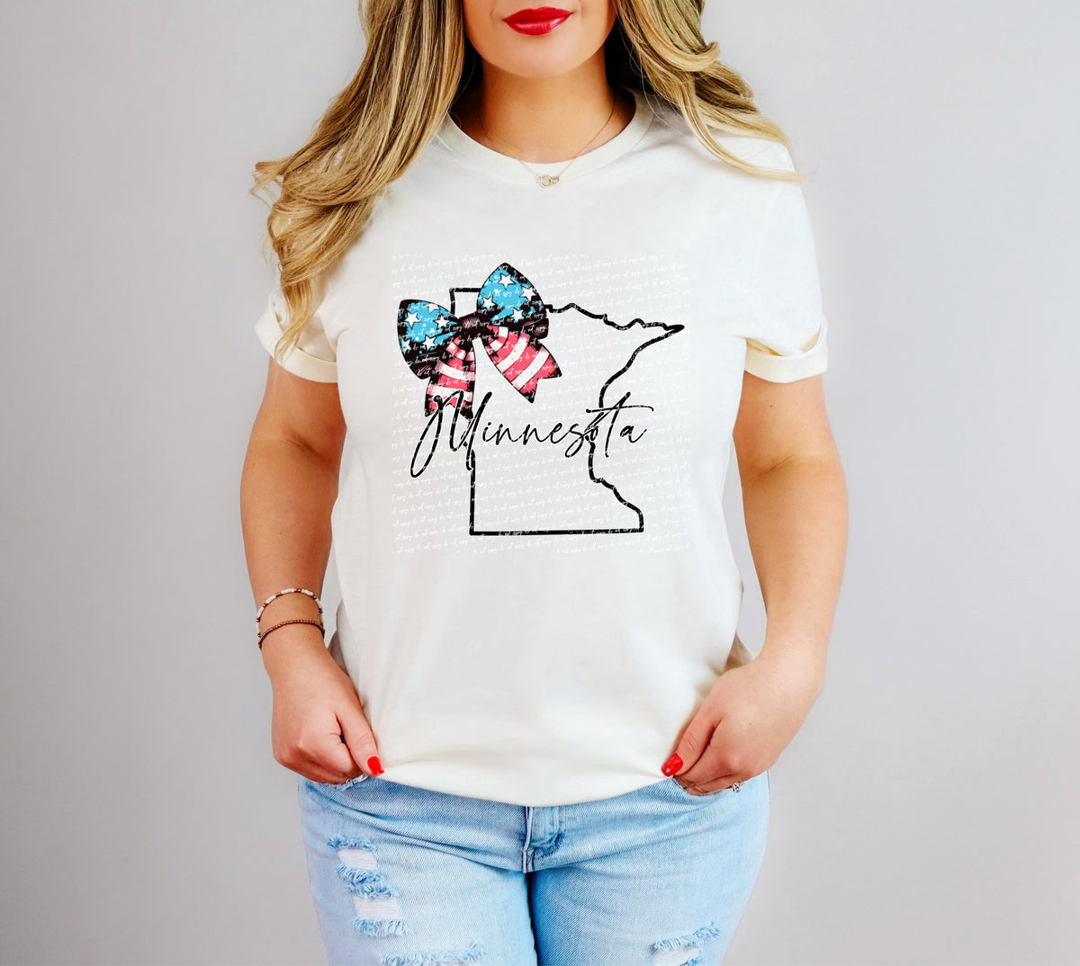 Minnesota patriotic bow 34049 DTF transfer