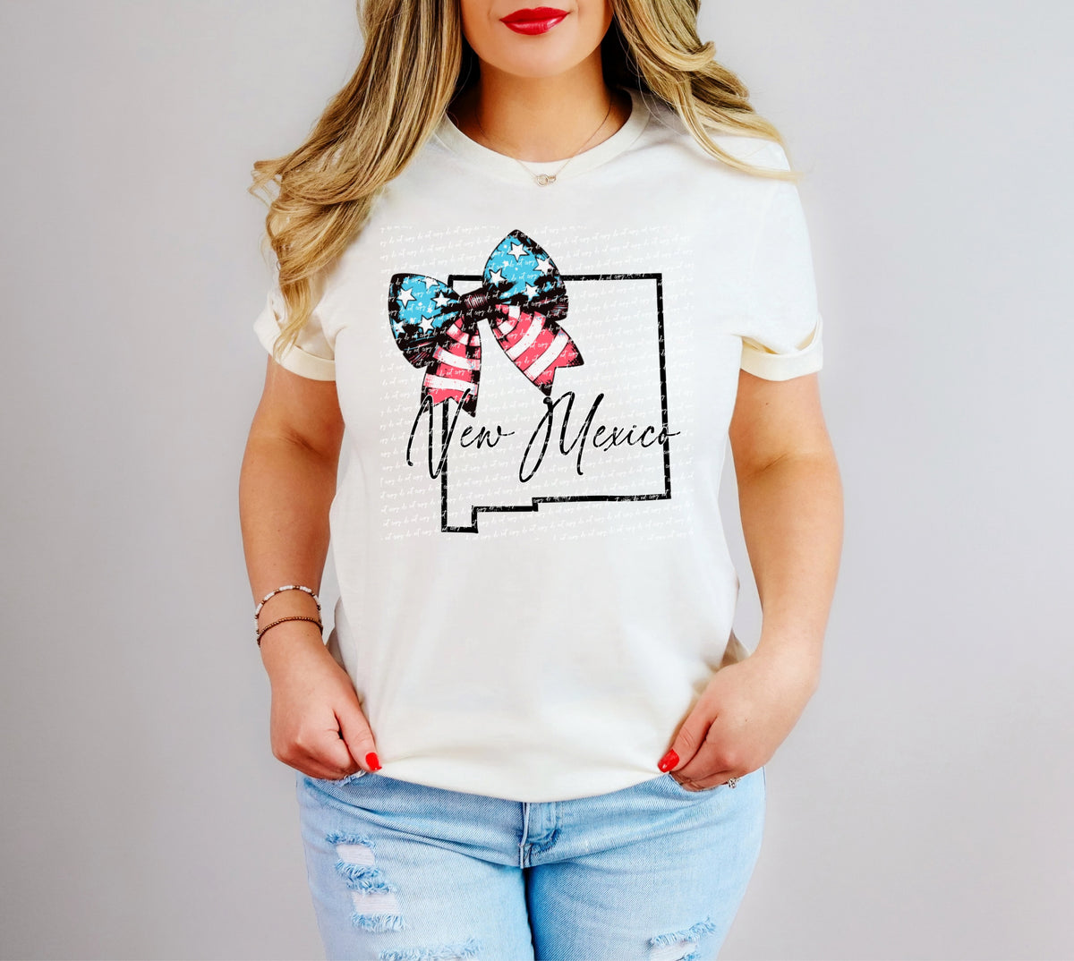 New mexico patriotic bow 34039 DTF transfer