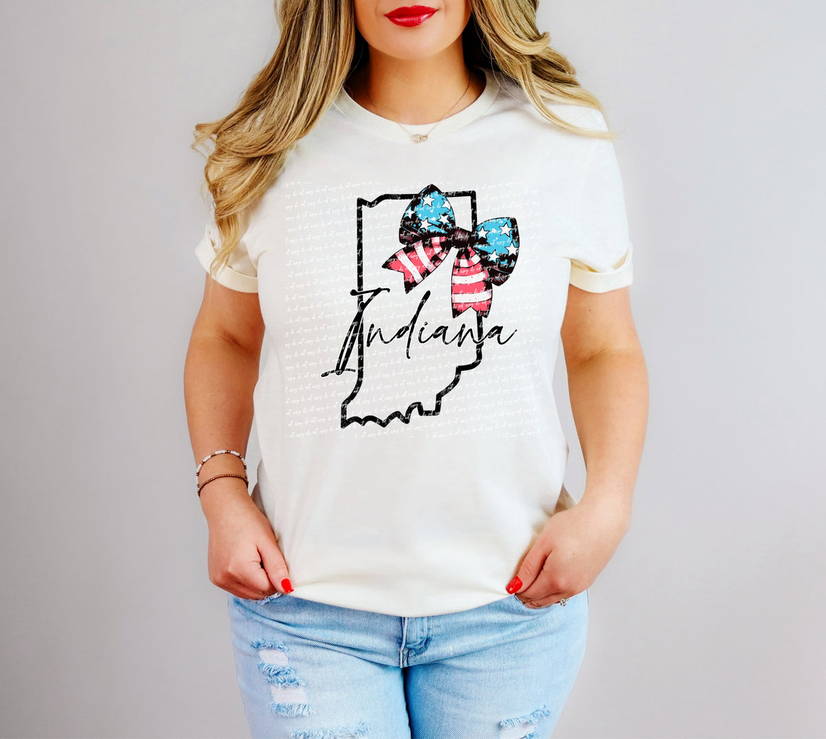 Indiana patriotic bow 34034 DTF transfer