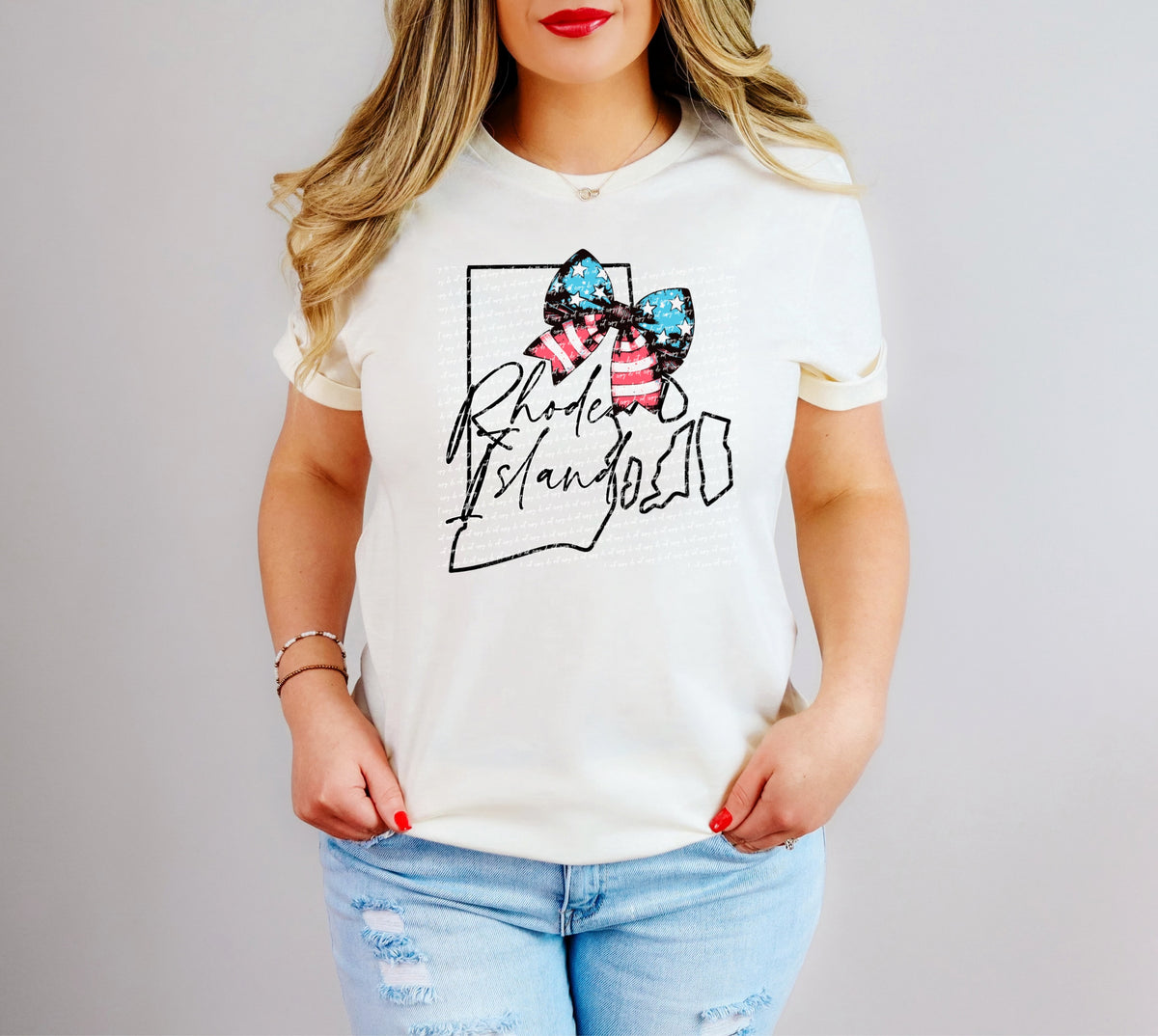 Rhode island patriotic bow 34033 DTF transfer