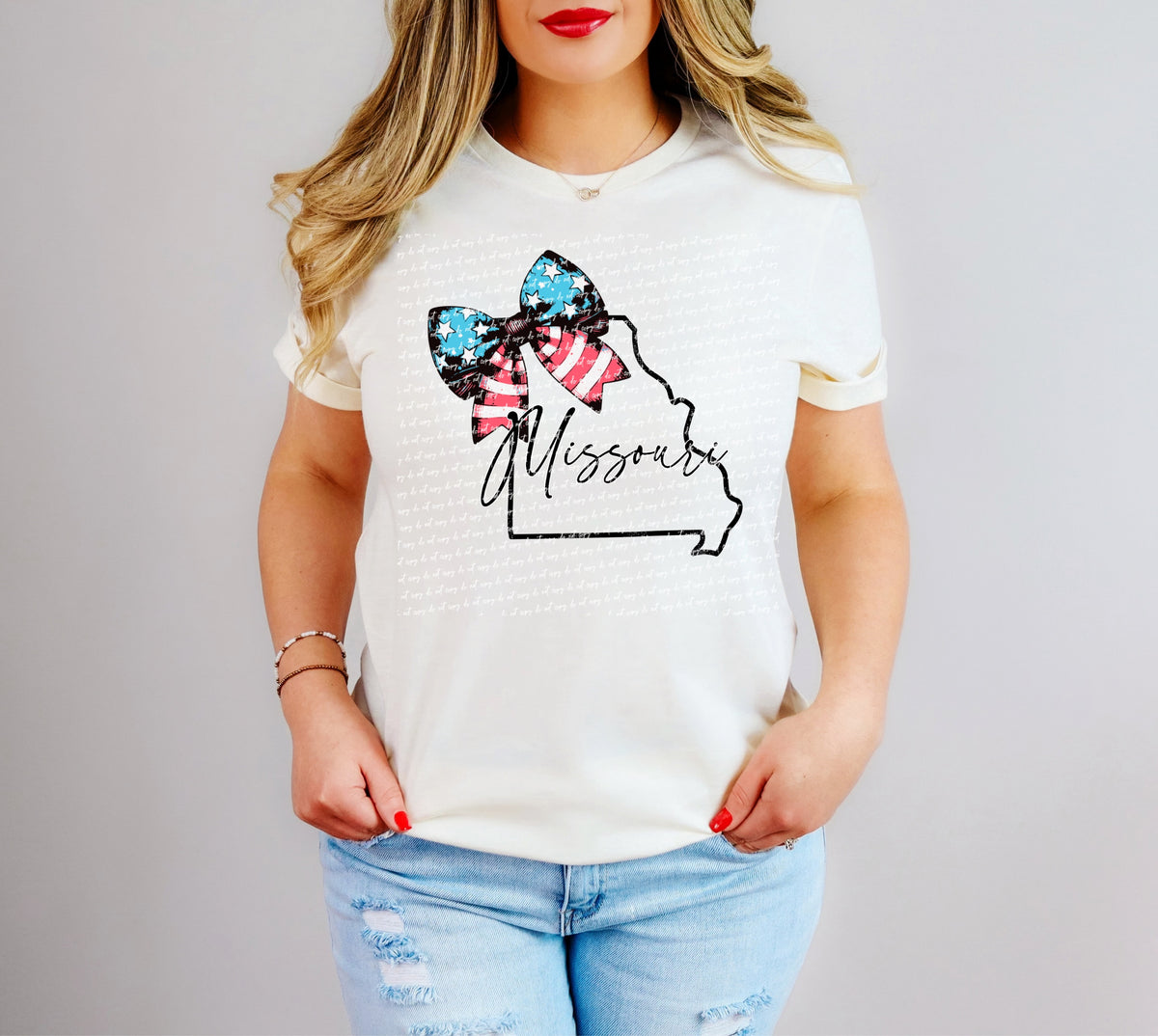 Missouri patriotic bow 34029 DTF transfer