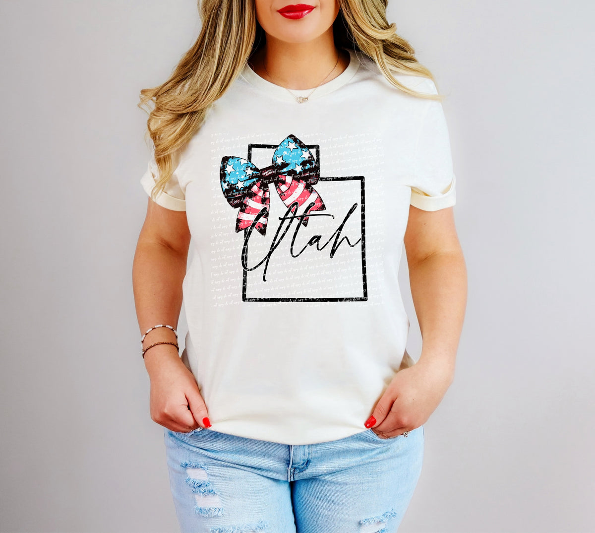 Utah patriotic bow 34027 DTF transfer