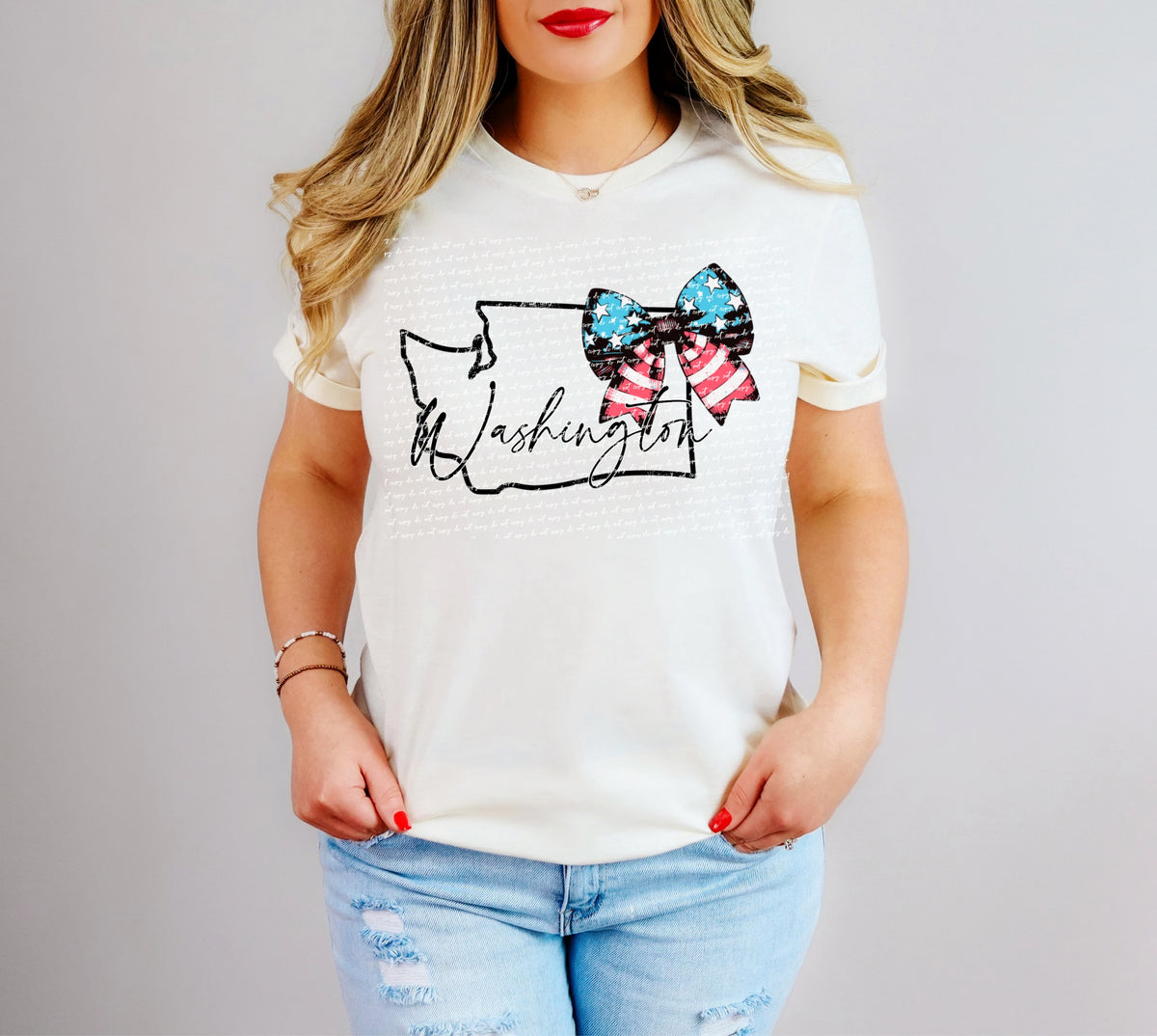 Washington patriotic bow 34023 DTF transfer