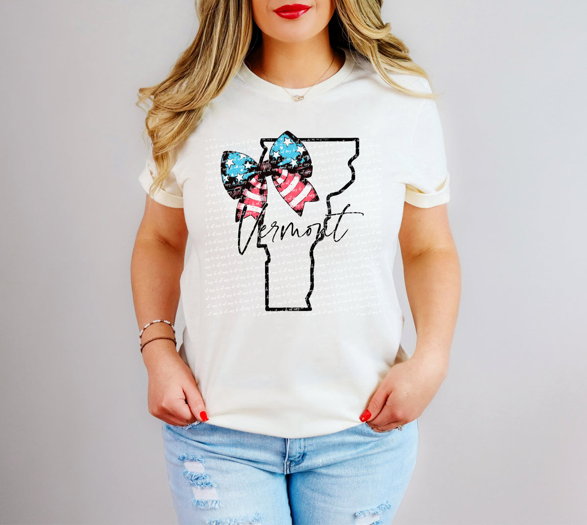 Vermont patriotic bow 34022 DTF transfer