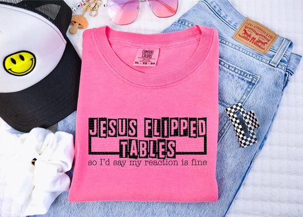 Jesus flipped tables  34350 DTF transfer