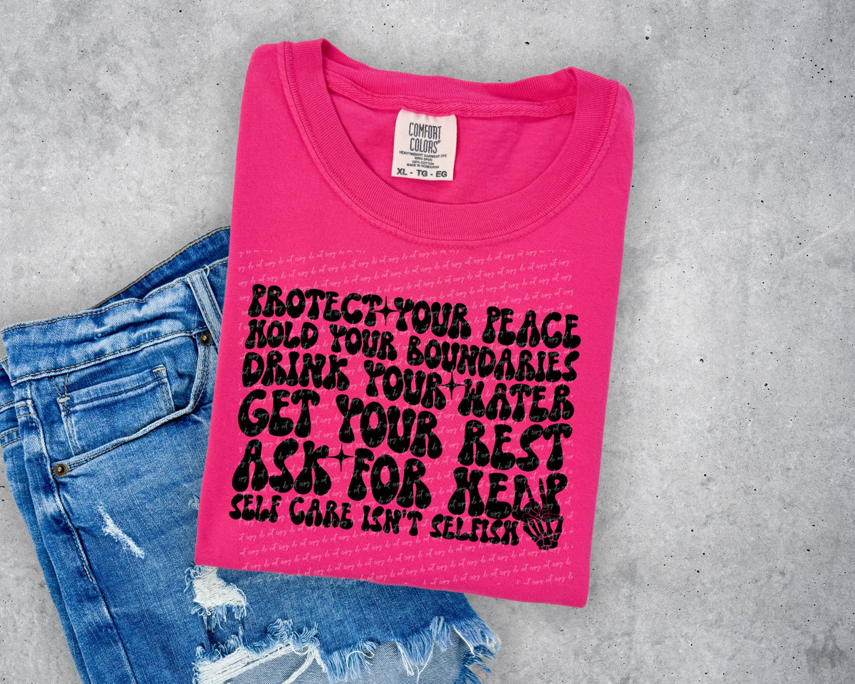 Protect your peace hold your boundaries  34140 DTF transfer