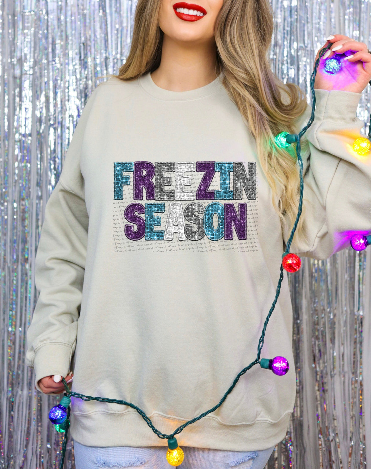 Freezin season sequin (City) 34894 DTF transfer
