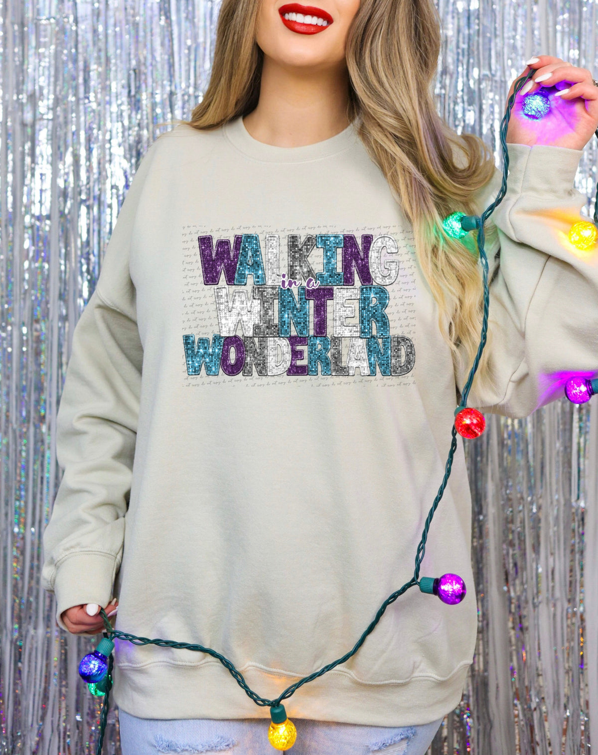 Walking into winter wonderlanf no snowflakes (City) 34895 DTF transfer