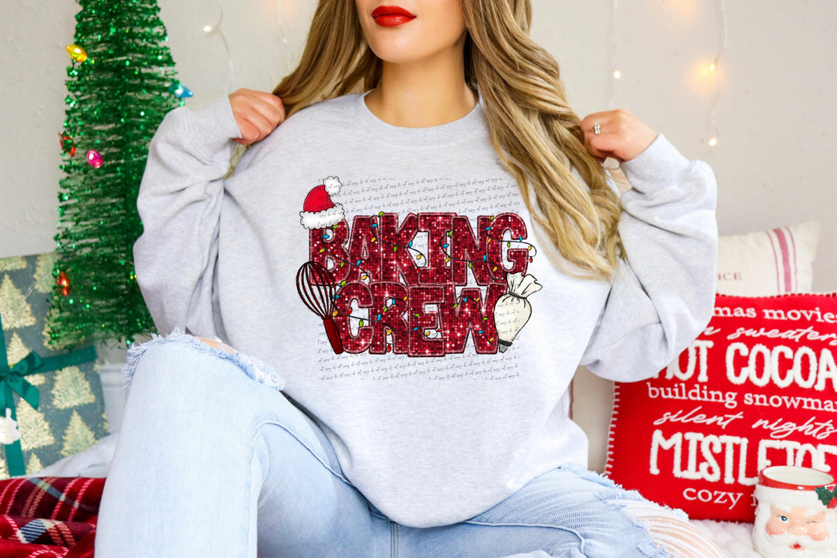 Baking crew santa hat wisk SEQUIN (City) 34905 DTF transfer