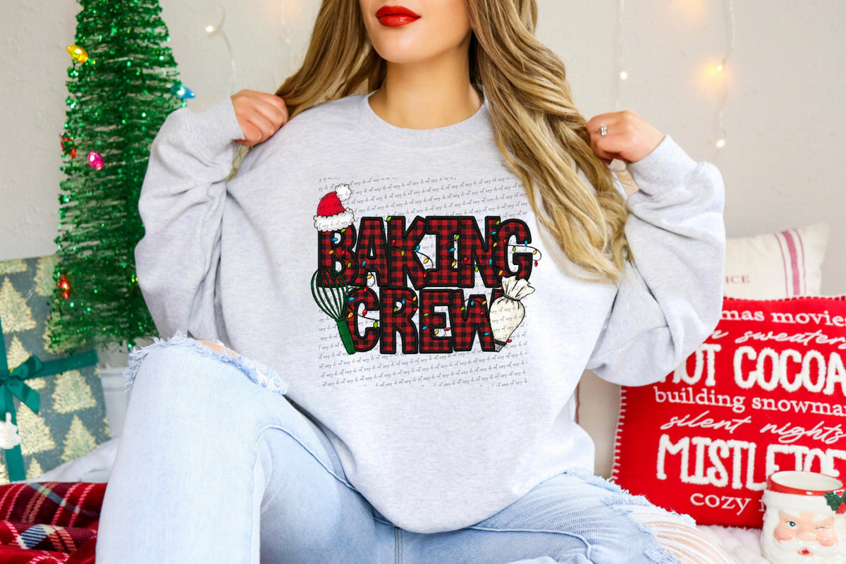 Baking crew santa hat wisk PLAID (City) 34906 DTF transfer