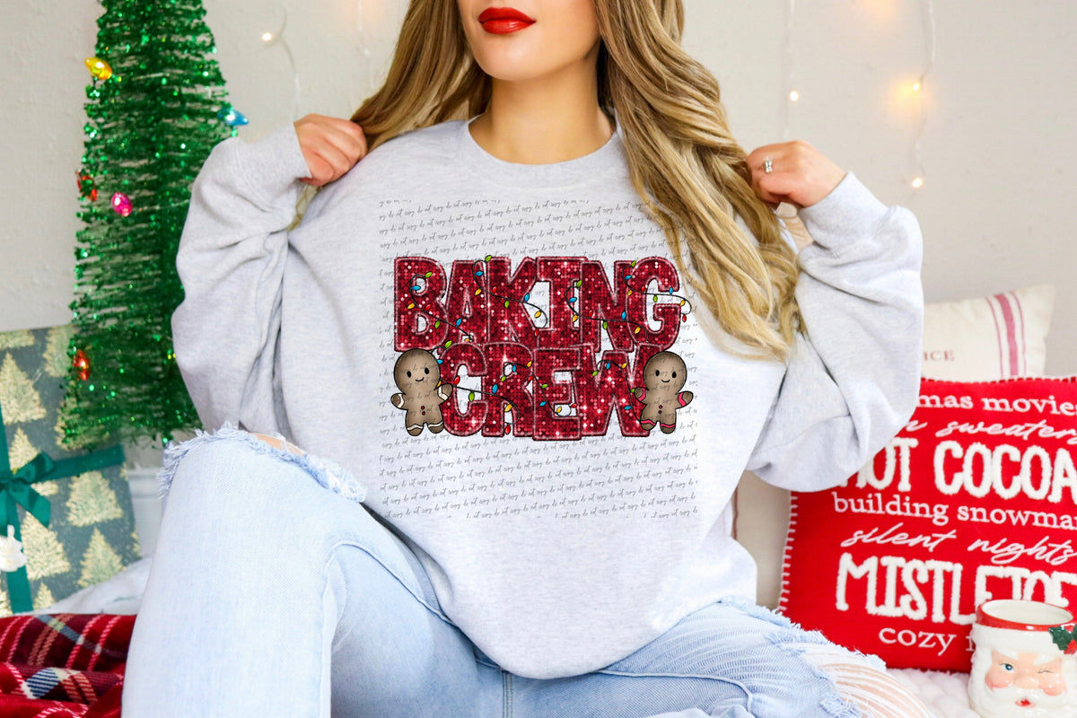 Baking crew ginger read men SEQUIN (City) 34909 DTF transfer