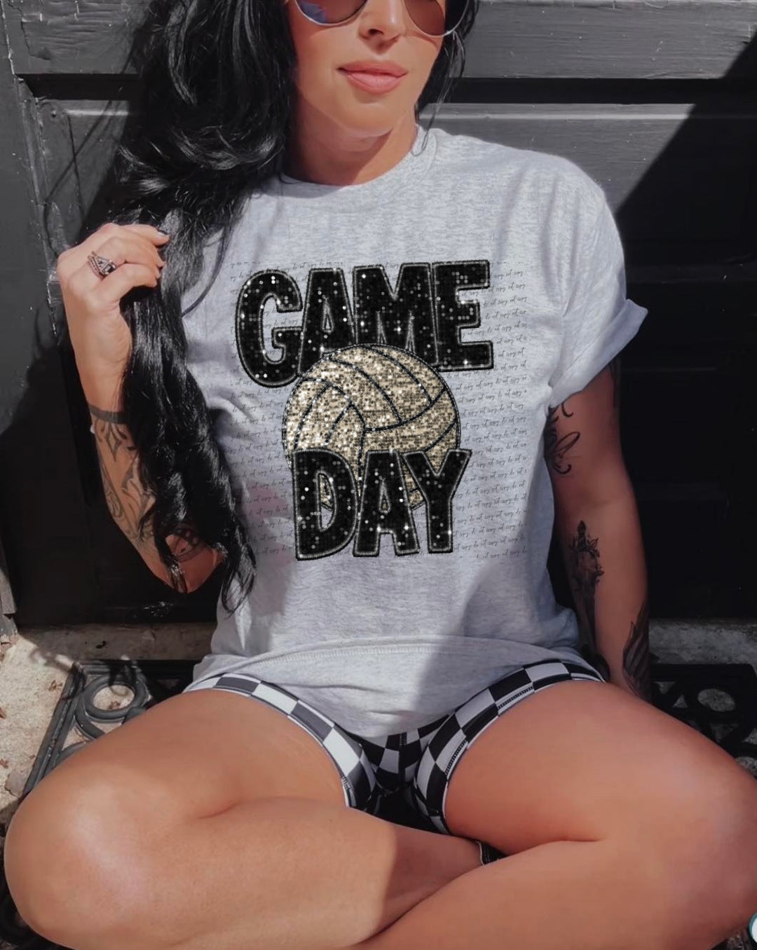 Game day volleyball sequin (City) 34860 DTF transfer