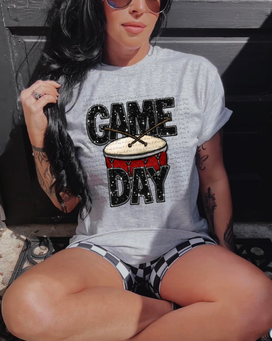 Game day red drum sequin (City) 34862 DTF transfer