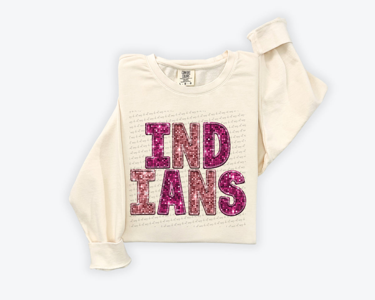 Indians pinks sequin (City) 34874 DTF transfer