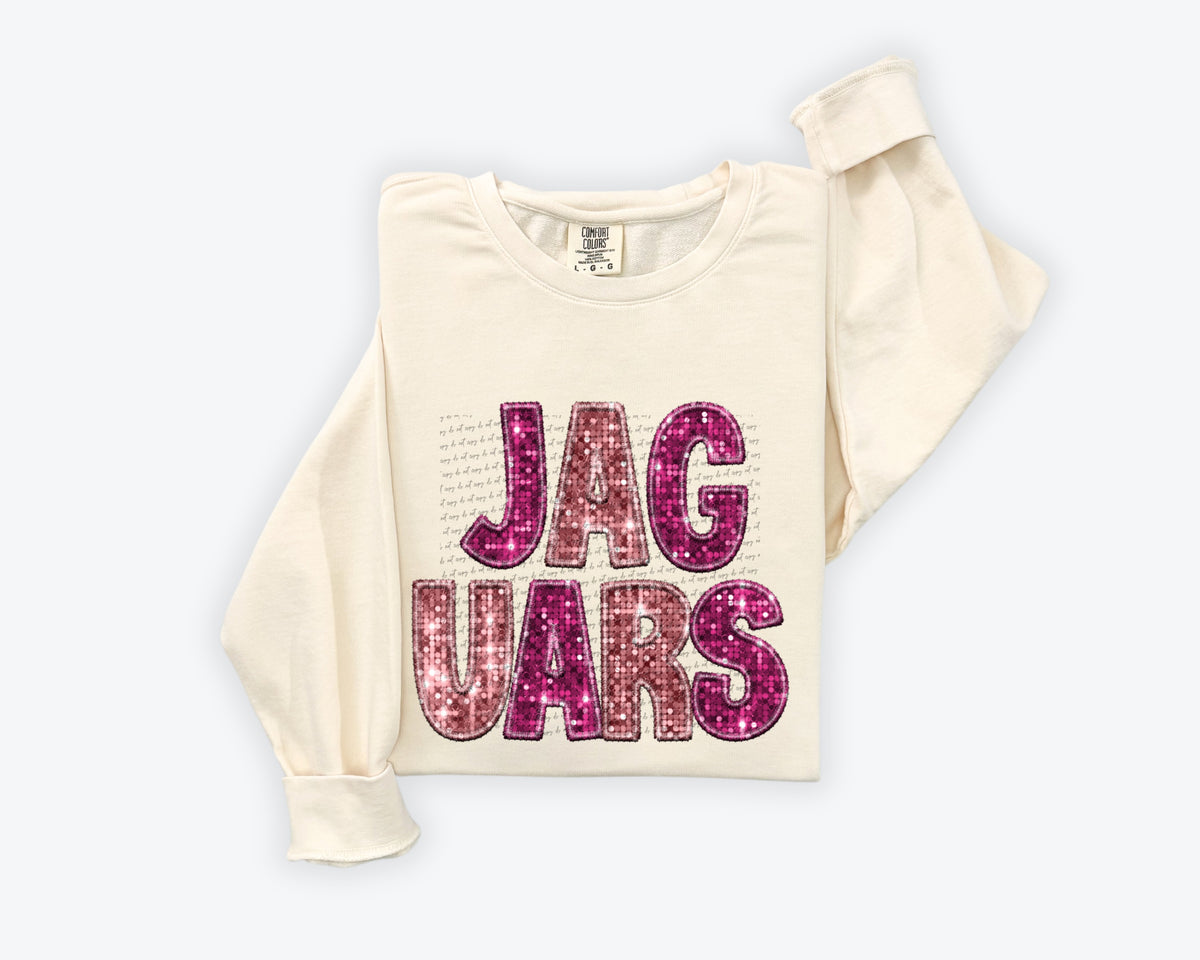 Jaguars pinks sequin (City) 34872 DTF transfer