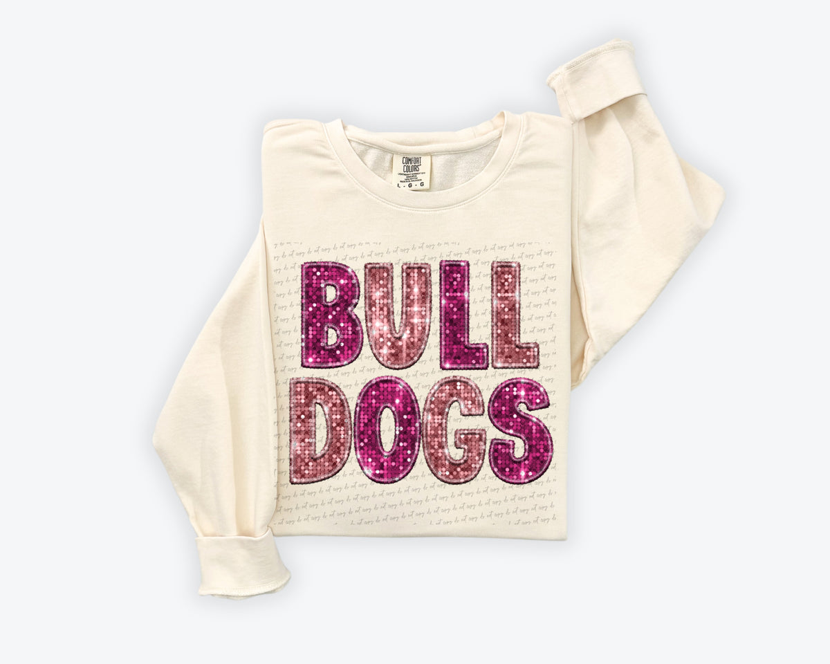 Bulldogs pinks sequin (City) 34867 DTF transfer