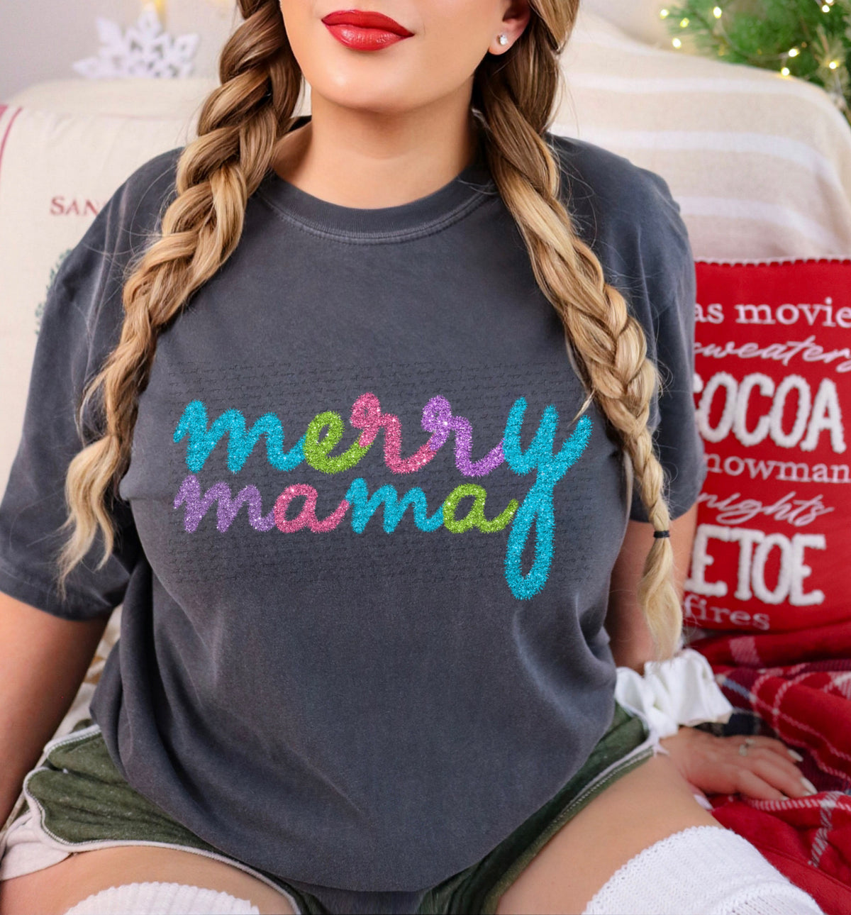 Merry mama colorful fuzz (City) 40192 DTF transfer