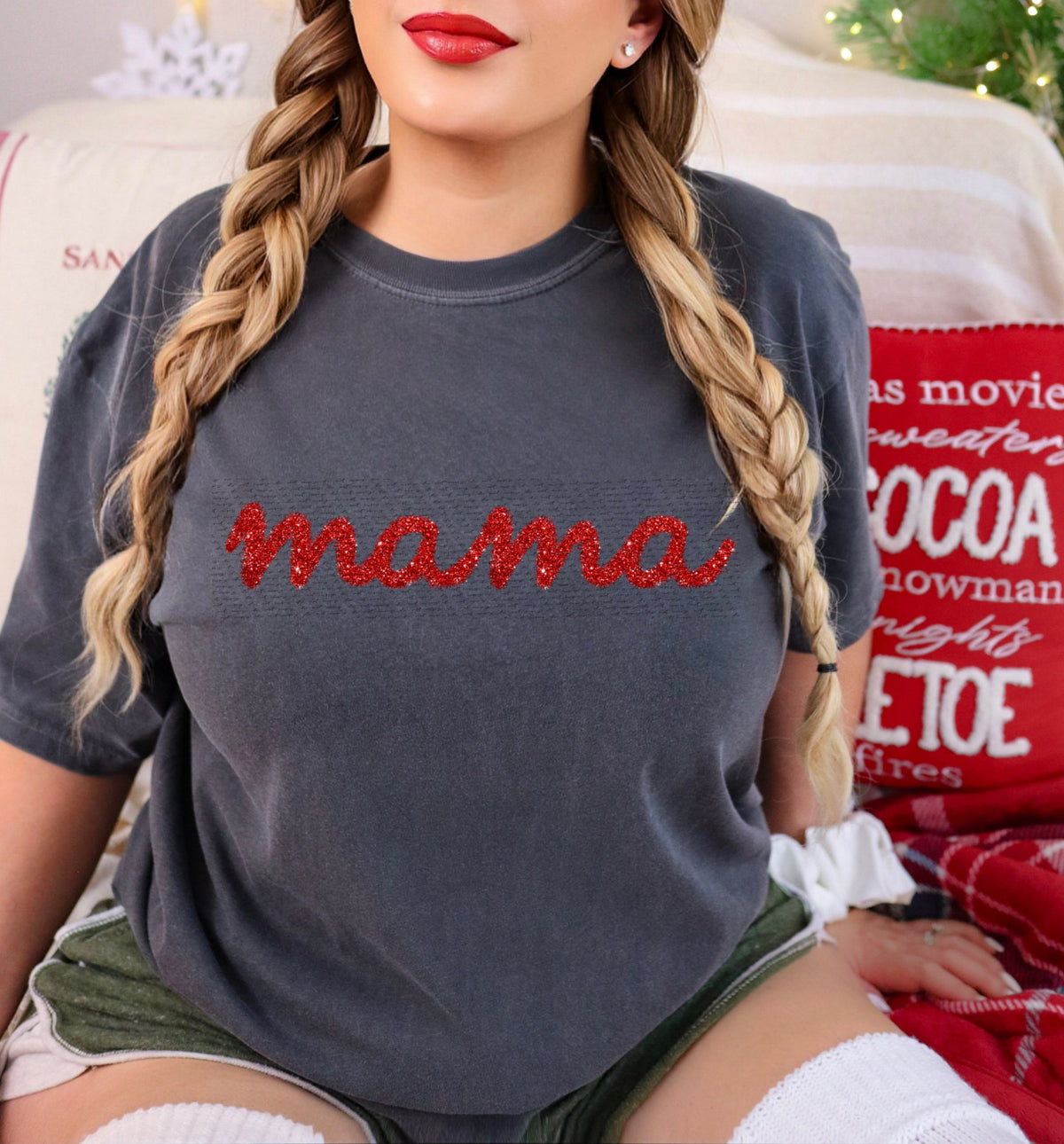 Mama red fuzz (City) 40191 DTF transfer