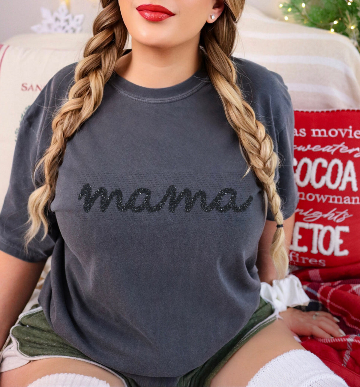 Mama black fuzz (City) 40186 DTF transfer