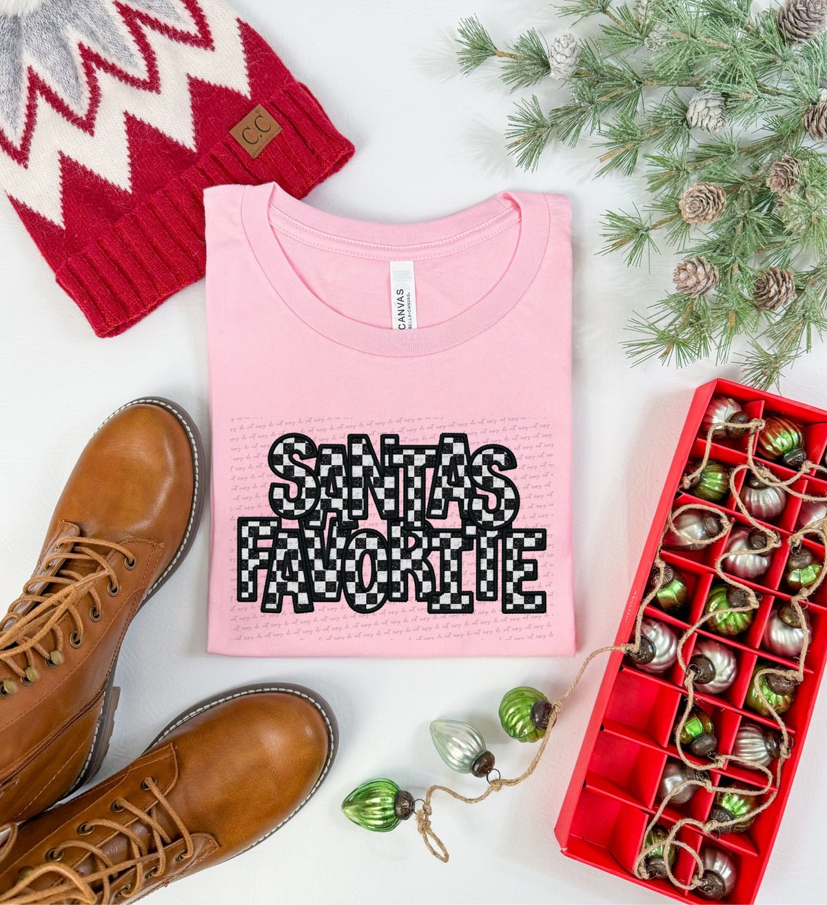 Santas favorite checkered (City) 40157 DTF transfer