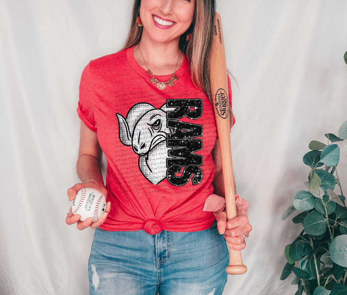 Rams BLACK sequin (City) 40120 DTF transfer