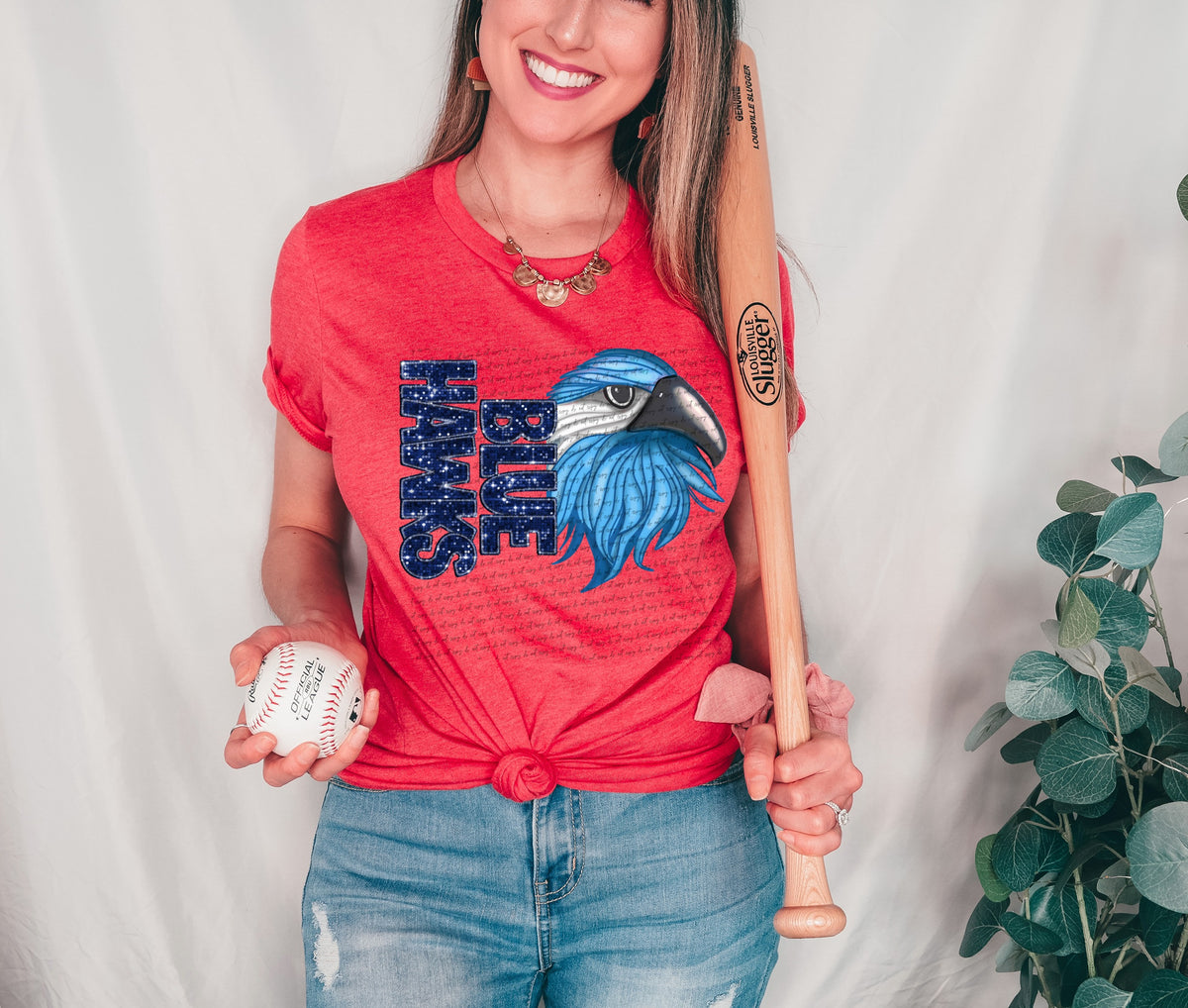 Blue hawks BLUE sequin (City) 40124 DTF transfer