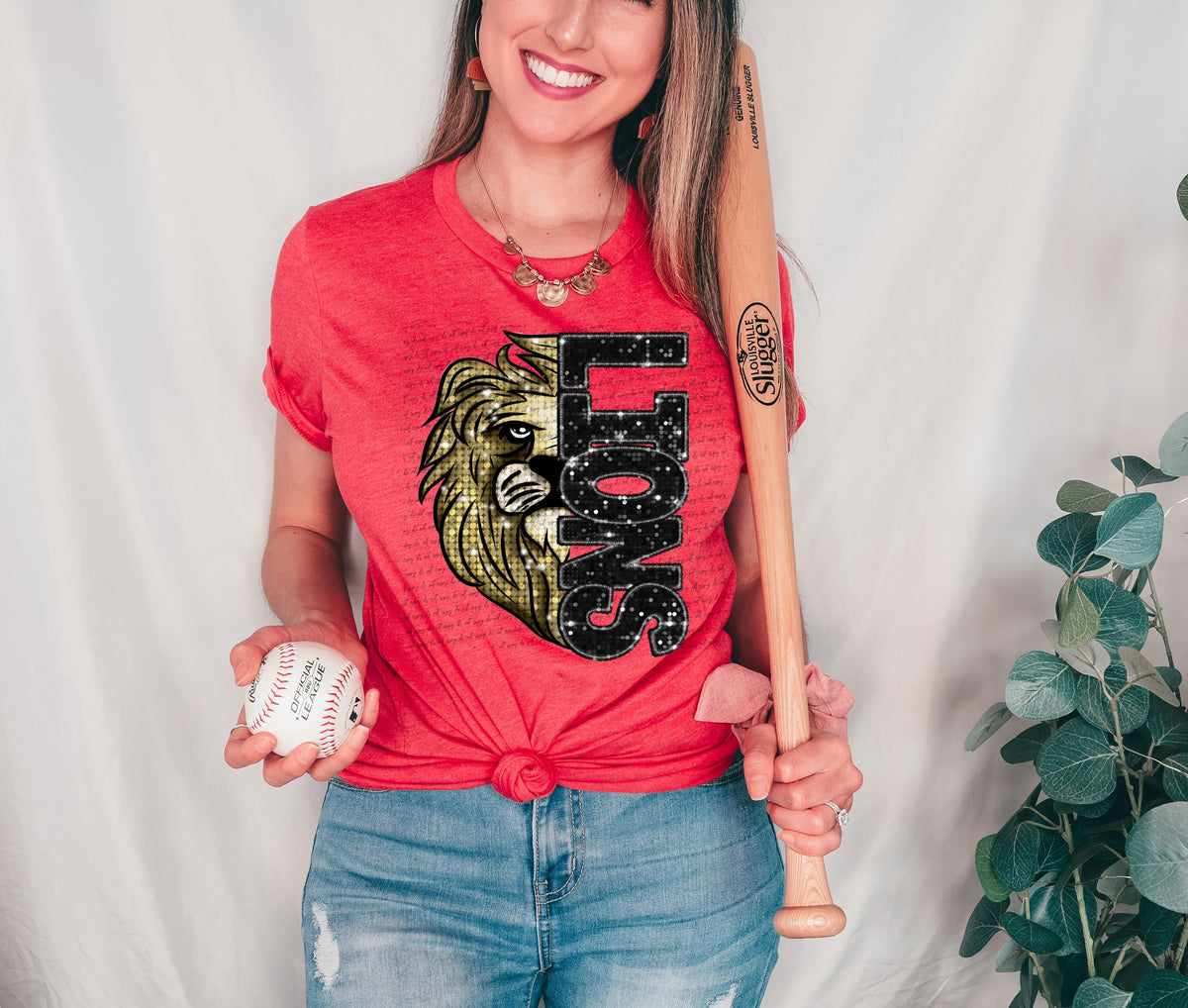 Lions BLACK sequin (City) 40115 DTF transfer