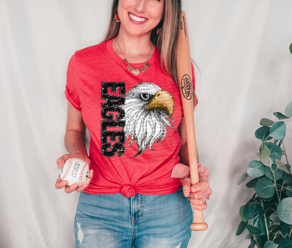 Eagles BLACK sequin (City) 40114 DTF transfer