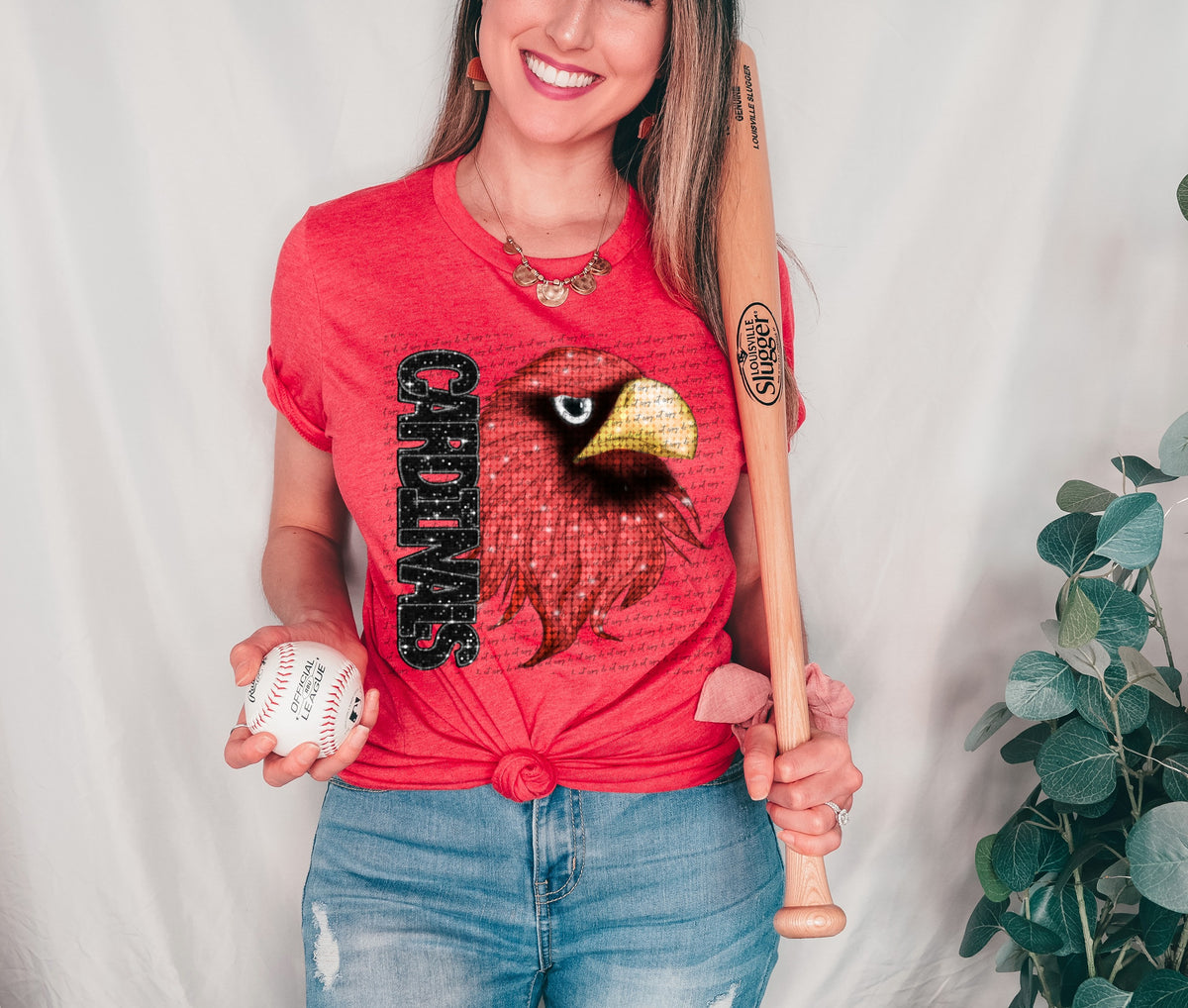 Cardinals BLACK sequin (City) 40107 DTF transfer