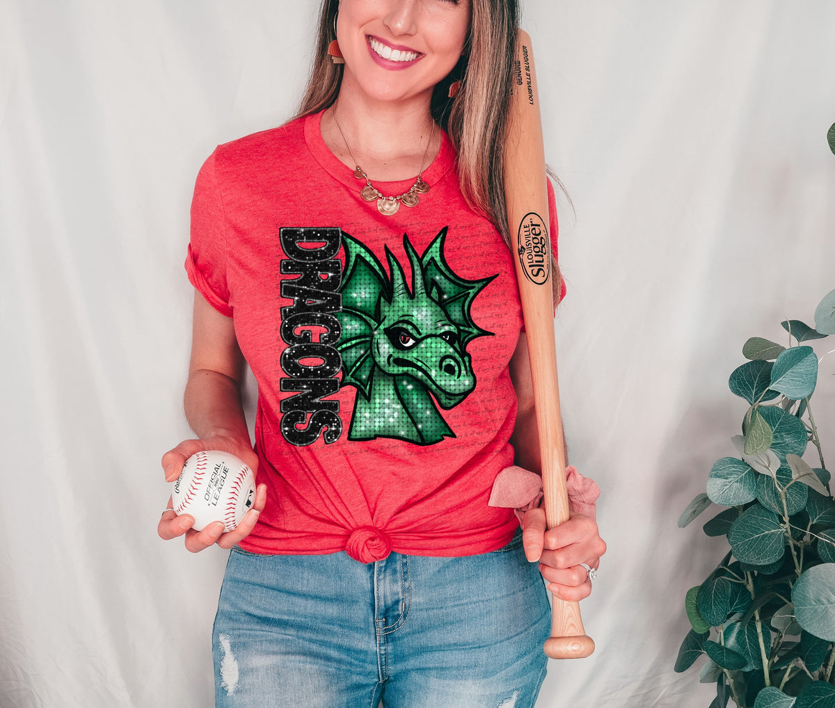 Dragons green BLACK sequin (City) 40106 DTF transfer