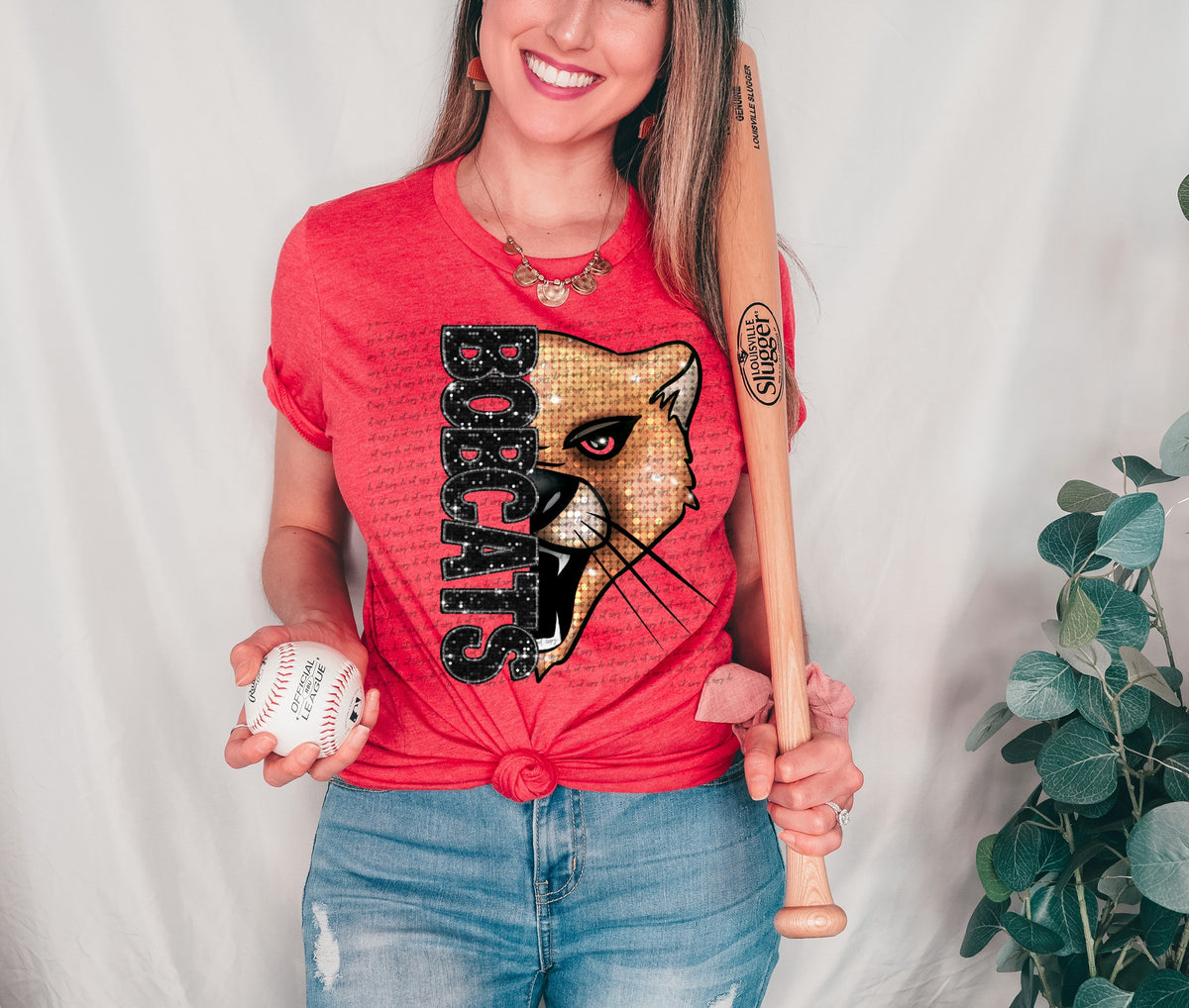 Bobcats BLACK sequin (City) 40105 DTF transfer