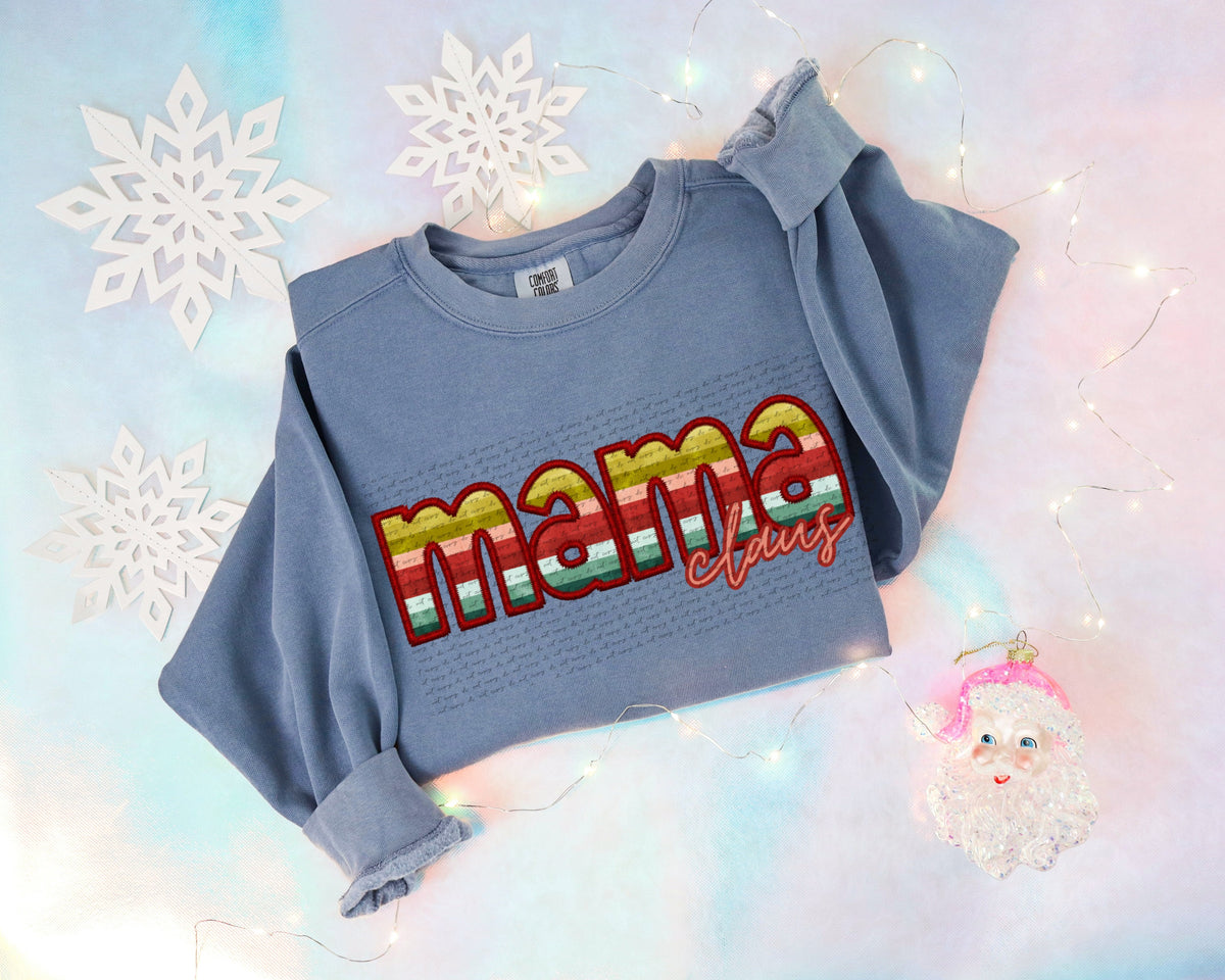 Mama claus stripped (City) 40218 DTF transfer