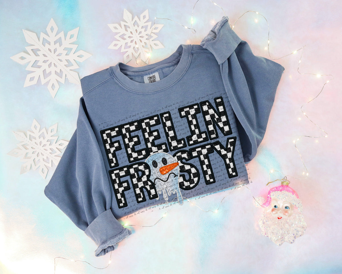 Feelin frosty snowman checkered (City) 40217 DTF transfer