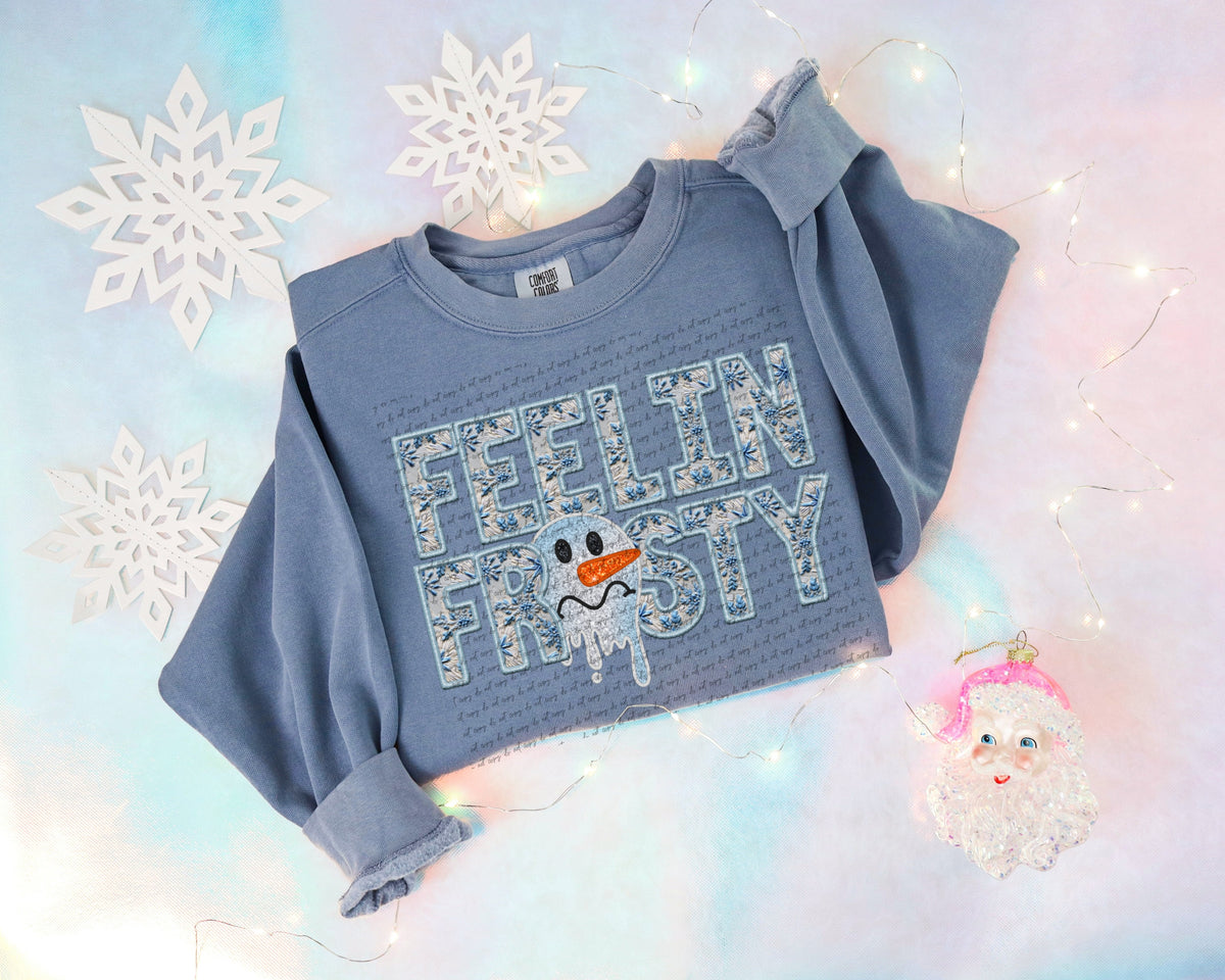 Feelin frosty snowman blue (City) 40216 DTF transfer