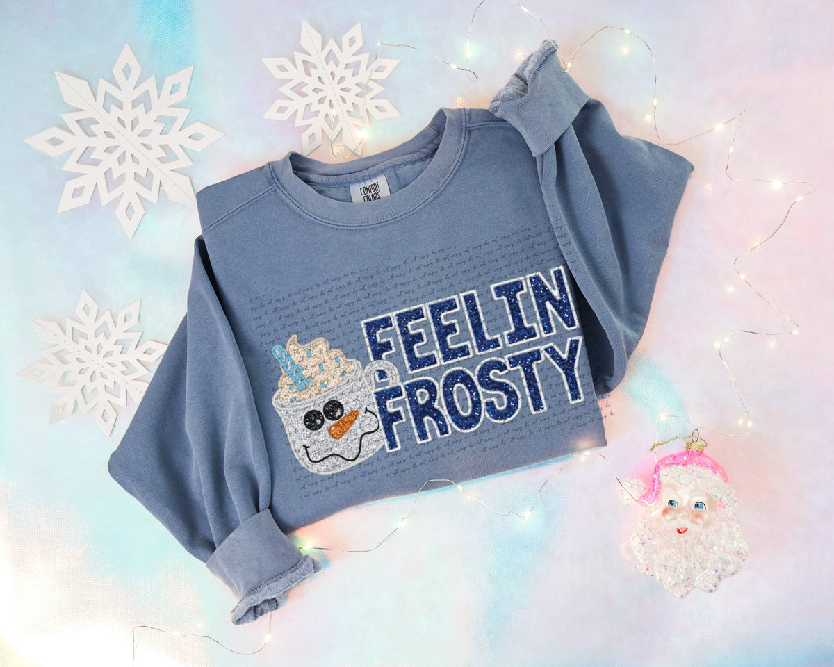 Feelin frosty snowman cup blue (City) 40215 DTF transfer