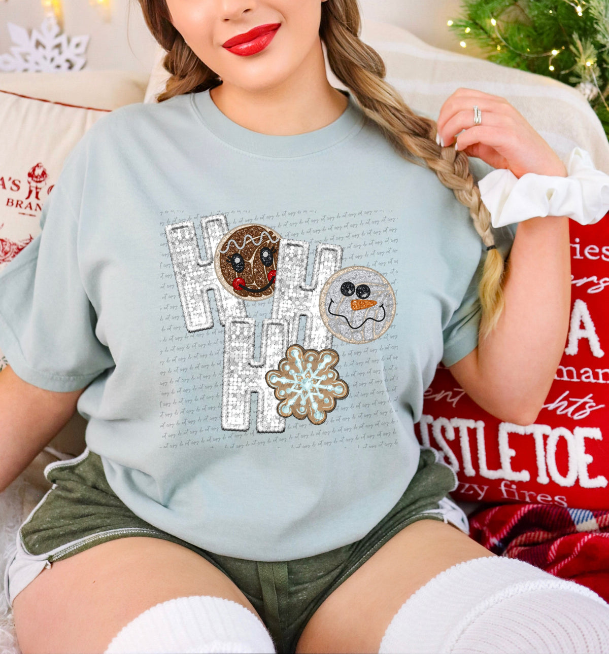 Ho ho ho cookie ornaments (City) 40203 DTF transfer