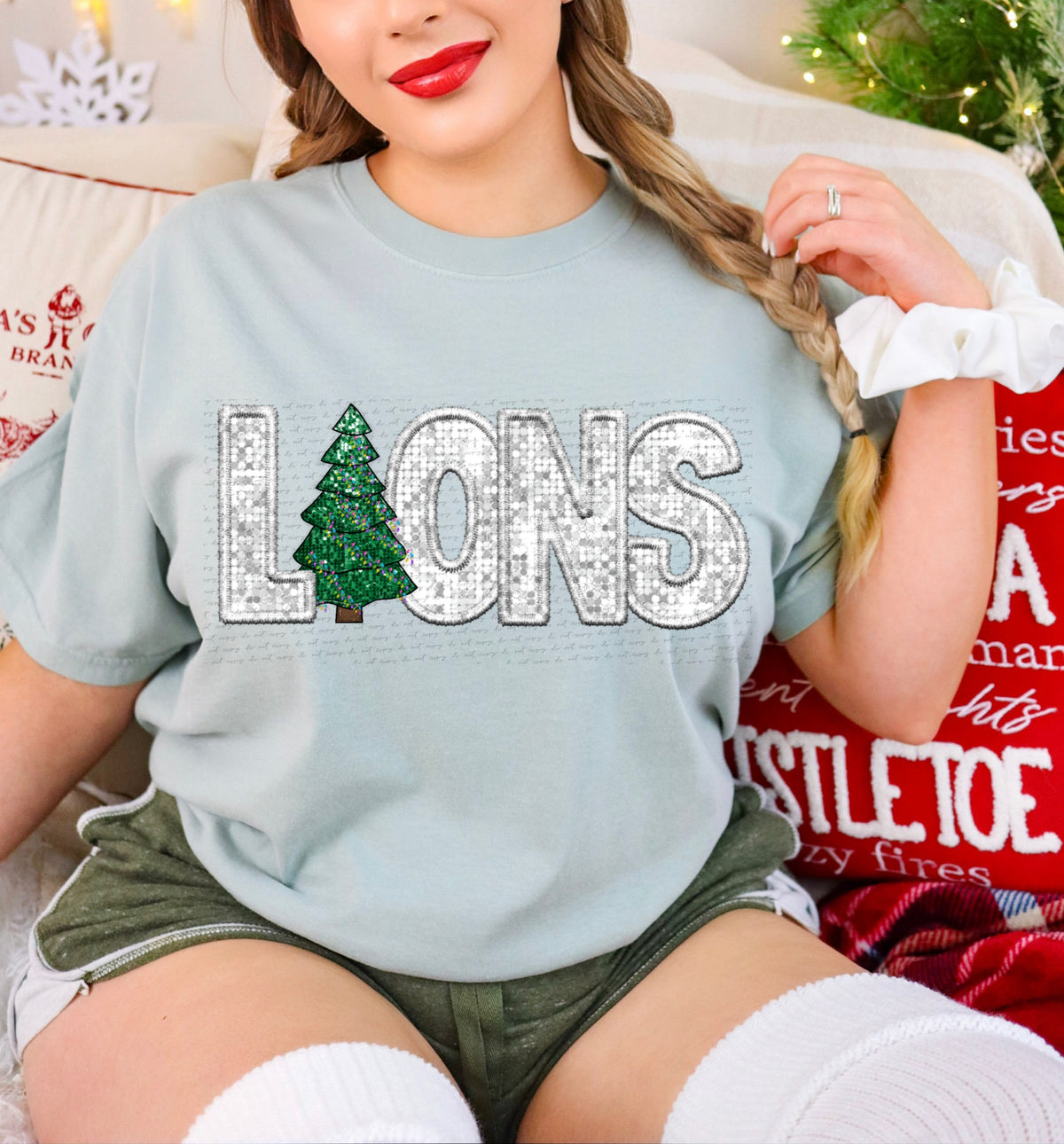 Lions sequin tree (City) 40196 DTF transfer