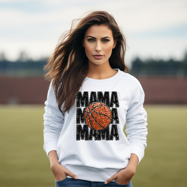 Mama stacked sequin BASKETBALL (City) 34995 DTF transfer