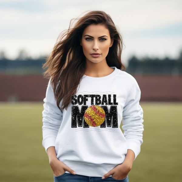 Softball mom sequin (City) 34998 DTF transfer