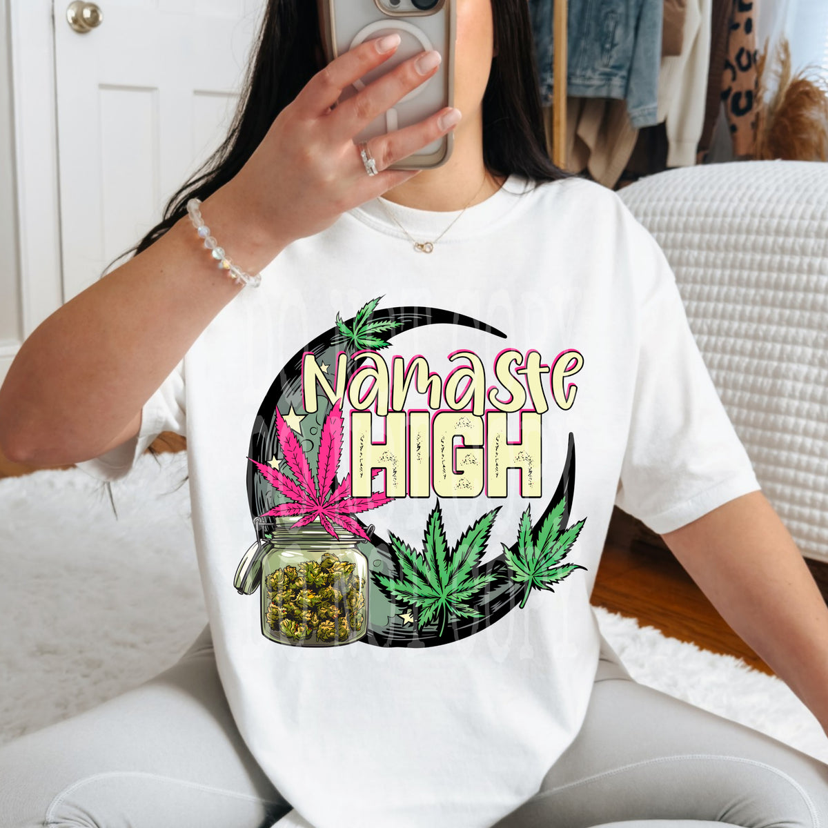 Namaste High Marijuana Moon (DD) DTF transfer