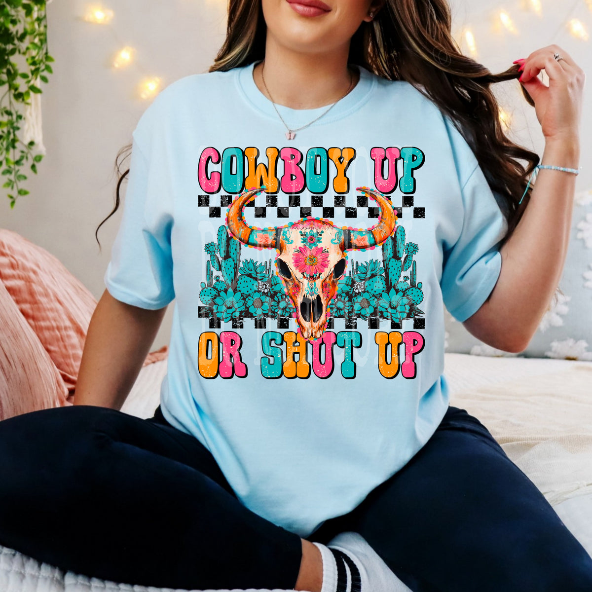 Cowboy up or shut up (PH) DTF transfer