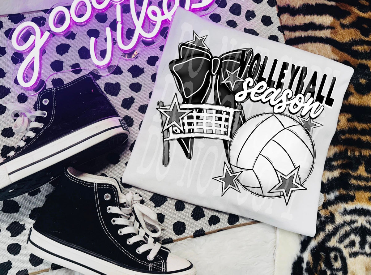Volleyball Season (bow, net, ball) (PH) DTF Transfer