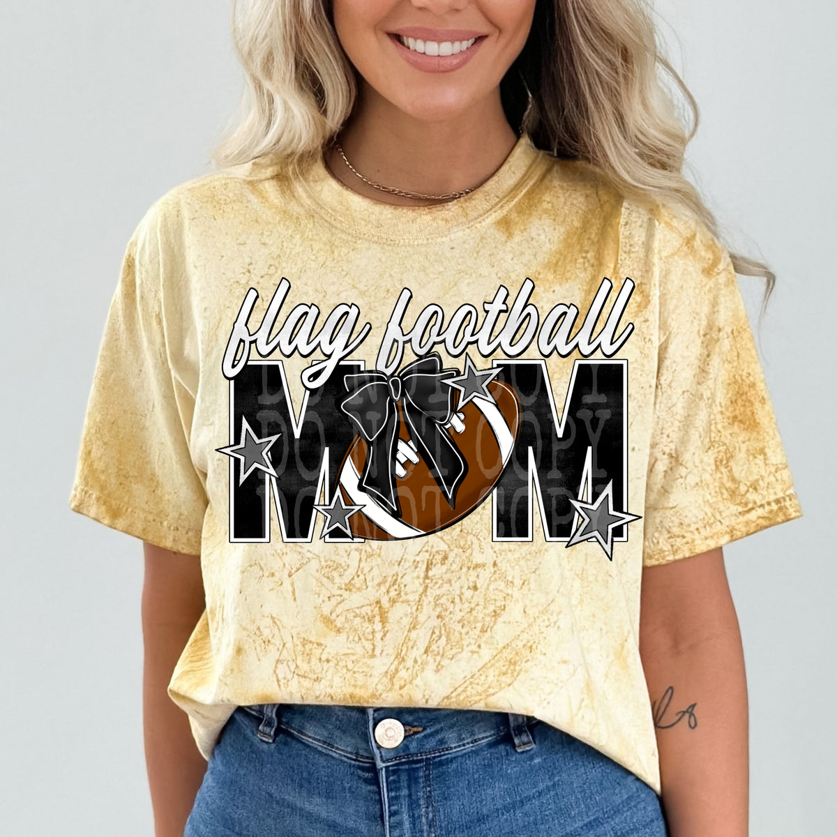 Flag Football Mom (o is football)(PH) DTF Transfer